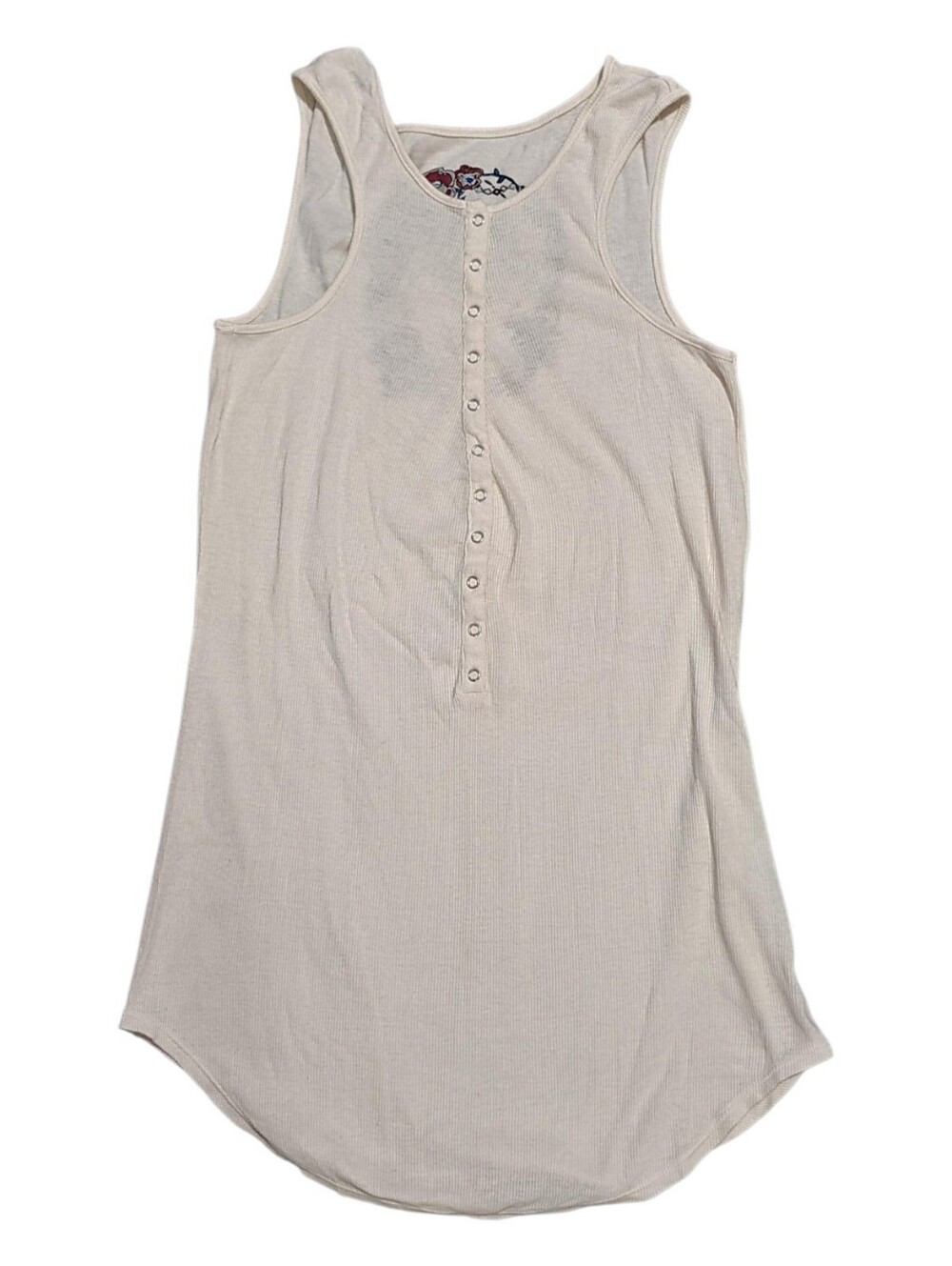 Women’s Cream Button-Front Sleeveless Tank Top